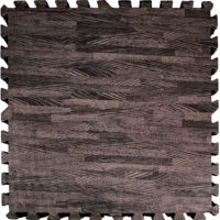 Yes4All Wood Grain Floor Mats Interlocking Exercise Foam Mats – Cover 48 SQFT (Multi-Color)