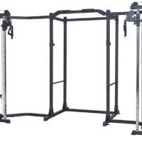 papababe Power Cage, Cable Crossover Machine, Power Rack Squat Rack with LAT Pull Down& Cable Crossover Attachments