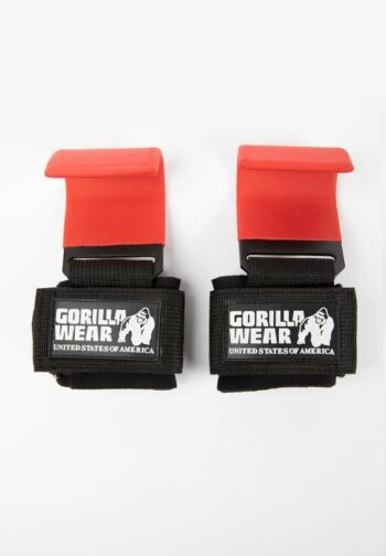 Weight Lifting Hooks - Black/Red - Unisex