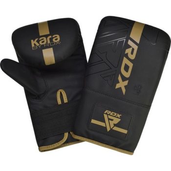 RDX F6 KARA 5ft 3-in-1 Punch Bag & Bag Gloves Golden Filled Set