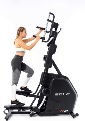 SOLE, CC81 Cardio Climber, Full Body Home Workout, Integrated Technology, LCD Screen, High Intensity Interval Training, Low-Impact Design