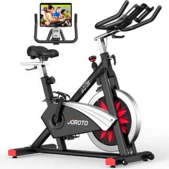 JOROTO Belt Drive Indoor Cycling Bike with Magnetic Resistance Exercise Bikes Stationary ( 300 Lbs Weight Capacity )