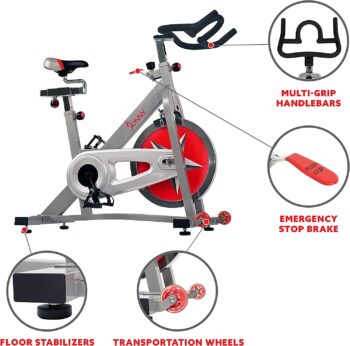 Sunny Health & Fitness SF-B901 Pro Indoor Cycling Exercise Bike