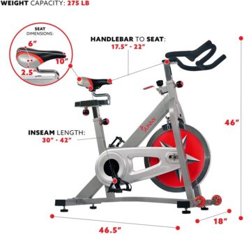 Sunny Health & Fitness SF-B901 Pro Indoor Cycling Exercise Bike