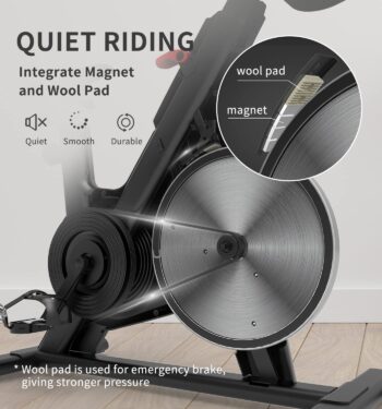 BANCON Zwift Stationary Bike Heavy Flywheel Magnetic Resistance Exercise Bike Spin Bike Bluetooth Indoor Cycling Bike for Home Exercise Machine LCD Monitor and Silent Belt Drive