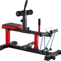 GMWD Fitness Calf Raise Machine, 550LBS Leg Strength Training Machine with Band Pegs and Transport Wheels, Lower Body Specialty Machine