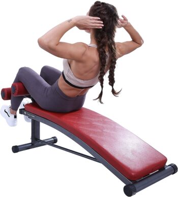 Gym-Quality Sit Up Bench with Reverse Crunch Handle - Solid Ab Workout Equipment for Your Home Gym. More Effective than an Ab Machine or Ab Roller. Get a Great Abdominal Workout at Home