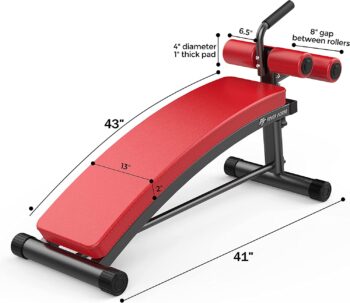 Gym-Quality Sit Up Bench with Reverse Crunch Handle - Solid Ab Workout Equipment for Your Home Gym. More Effective than an Ab Machine or Ab Roller. Get a Great Abdominal Workout at Home