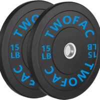 Olympic Weight Plates Set for Home Gym, Olympic Barbell Weight Set, Rubber Bumper Plates Set for Weight Lifting and Strength Training
