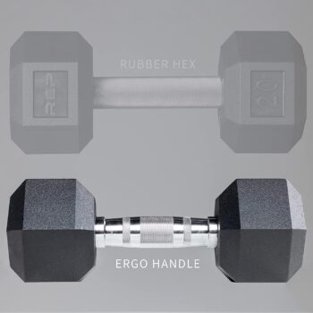 REP FITNESS Ergo Handle Hex Dumbbell Sets. 5-50 Set or 80-100 Set. Available with or Without Dumbbell Rack - Image 2