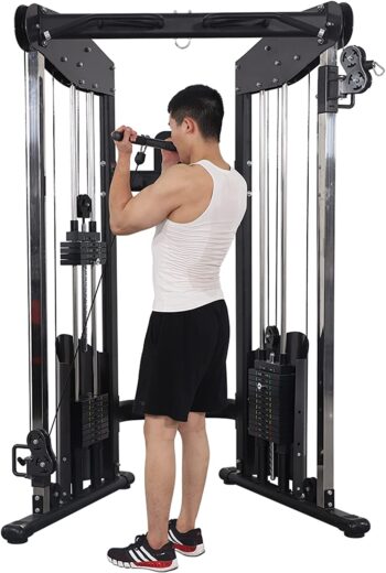 ALTAS Strength 3073 Function Home Gym Machine Pulley System Trainer Exercise Light Commercial Fitness Equipment 2000 Lbs Cable Included Accessories