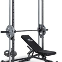 ANYTHING SPORTS Compact Smith Machine with Adjustable Bench