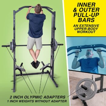 ANYTHING SPORTS Compact Smith Machine with Adjustable Bench