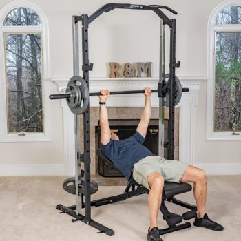 ANYTHING SPORTS Compact Smith Machine with Adjustable Bench