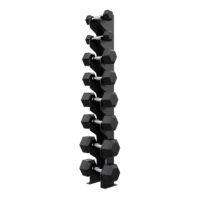 Four Pair Wall Mounted Dumbbell Rack