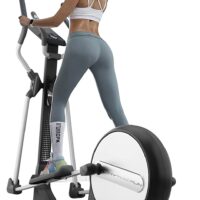 RHYTHM FUN Elliptical Machine Electric Elliptical Machine for Home Use Magnetic Elliptical Training Machine 24 Resistance 330LB Capacity Weight Elliptical Trainer with Smart LED Display Workout APP