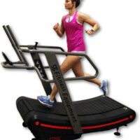 SB Fitness Equipment CT700 Self Generated Curved Commercial Exercise Workout Treadmill with 8 Resistance Levels and Front Digital Display