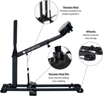 The DB Method Perfect Squat Machine | Home Exercise Equipment, Easy Set Up & Foldable Fitness Equipment | Core, Glutes & Leg Home Workout Machine | Results in 10 Minutes A Day