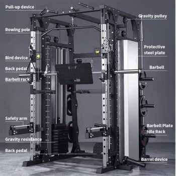 Adjustable Gym Exercise Equipment Multifunctional Power Rack Functional Trainer Smith Machine