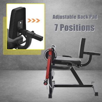 Merax Adjustable Leg Extension Machine, Leg Curl Machine with Rotary Leg Extension, 650lbs Total Home Gym Leg Press Workout Equipment