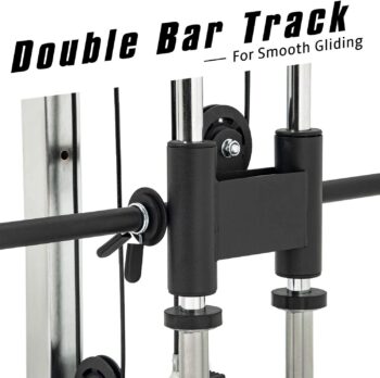 Merax Wall Mount Cable Station with Adjustable Dual Pulley System Pull Down Fitness Station