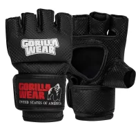 Manton MMA Gloves (With Thumb) - Black/White