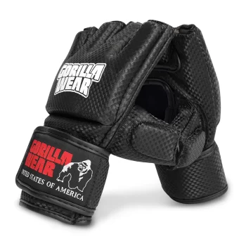 Manton MMA Gloves (With Thumb) - Black/White