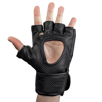 Manton MMA Gloves (With Thumb) - Black/White