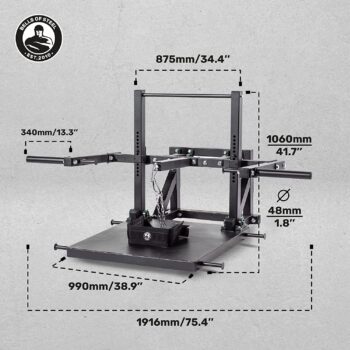 Bells of Steel Belt Squat Machine 2.0 - Strength Training Weight Machine for Commercial and Home Gym - Includes Weightlifting Belt, Top and Bottom Pegs - 11 Gauge Steel, 700 lb Weight Capacity