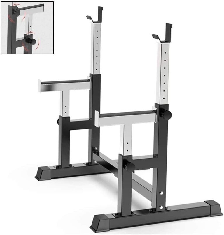 FBITE Adjustable Squat Rack Weight Lifting Bench Press ...