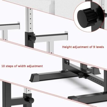 FBITE Adjustable Squat Rack Weight Lifting Bench Press Dumbbell Bench Bench Bench Home Fitness Barbell Weight Bed Multipurpose Squat Protection Commercial Fitness Equipment