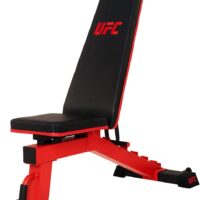 UFC DELUXE FID Weight Bench, Adjustable Full Body Workout Strength Training Flat, Incline, Decline, Abs Bench Press. Built in Transport Handle and Wheels, Easy to Store for Home Gym
