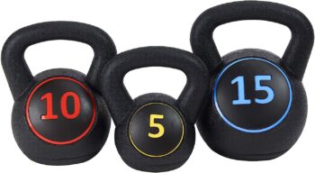 BalanceFrom Wide Grip Kettlebell Exercise Fitness Weight Set, Multiple Sizes