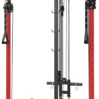 Cable Crossover Machine, syedee Functional Trainer with 17 Height Positions, Cable Fly Machine, 350lbs Home Gym Equipment with Pulley System, Pull-Up Bar, Cable Bar, and LAT Pull Down System