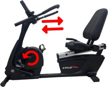 HCI Fitness CyclePlus Recumbent Bike with Arm Exercise, Black, (CP-400)