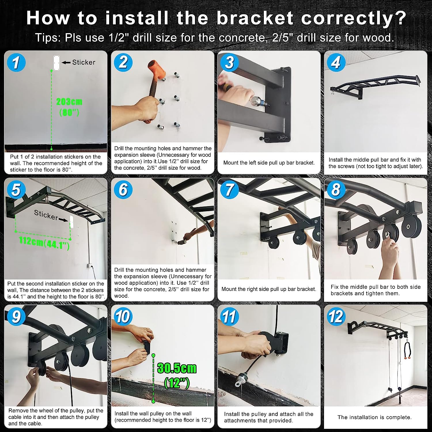 Kipika Heavy Bag Wall Mount Bracket - Rotatable 800LB Capacity Hanger For Boxing & MMA Training
