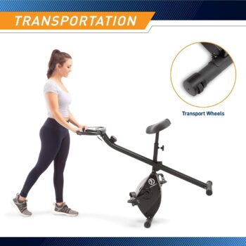 Marcy Foldable Upright Exercise Bike with Adjustable Resistance for Cardio Workout & Strength Training - Multiple Styles Available
