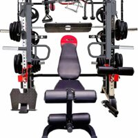 MiM USA Hercules Ex, Commercial Smith Machine & Functional Trainer, All-in-One Gym Trainer w/ 400 Lbs. Weight Stack & 24 Attachments