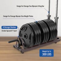 Royal Fitness Horizontal Weight Plate Rack Organizer and ...