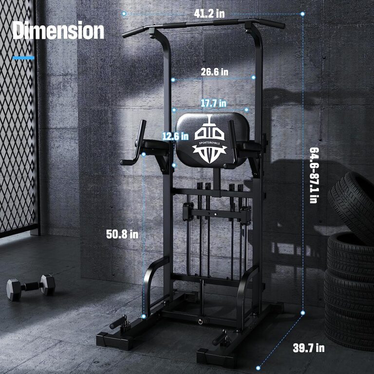 Sportsroyals Power Tower Pull Up Dip Station Verstelbare Multifunctionele Thuis Gym Krachttraining Fitness Apparatuur Nieuwere Versie