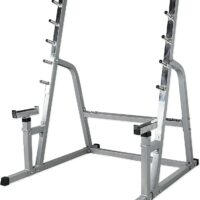 Valor Fitness Bench Press and Squat Rack Combo Half Power Cage w/ Adjustable Spotter Arms