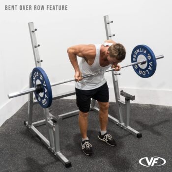 Valor Fitness Bench Press and Squat Rack Combo Half Power Cage w/ Adjustable Spotter Arms