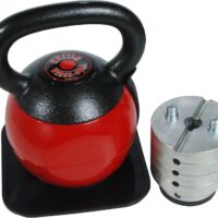 Stamina | X Versa-Bell Adjustable Kettlebell Set 16-36 lb w/Smart Workout App - Non-Slip Cast Iron Grip, Storage Pad - Strength Training Kettlebells for Home Gym Weightlifting