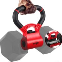 Yes4All Kettle Grip Handle to Convert Dumbbells into Kettlebells and Set for Workouts