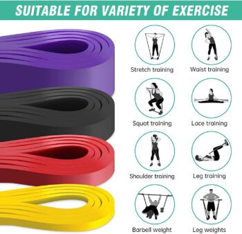 Alllvocles Resistance Band, Pull Up Bands, Pull Up Assistance Bands, Workout Bands, Exercise Bands, Resistance Bands Set for Legs, Working Out, Muscle Training, Physical Therapy, Shape Body, Men Women