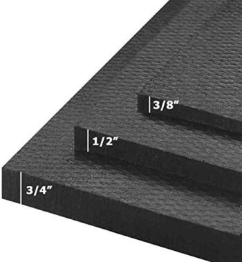 American Floor Mats - Horse/Stable Mats - Heavy Duty Stall Mats - Thick, Durable Rubber Flooring Solid Black 1/2" Thick - 4' x 6' Mat