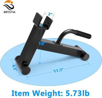 BRTGYM Deadlift Jack Barbell Stand,Carbon Steel Made,Easily Load and Unload 600lb Barbell Plates for Deadlift Exercise, Weight Training, Home Gym (Black Powder Coated)