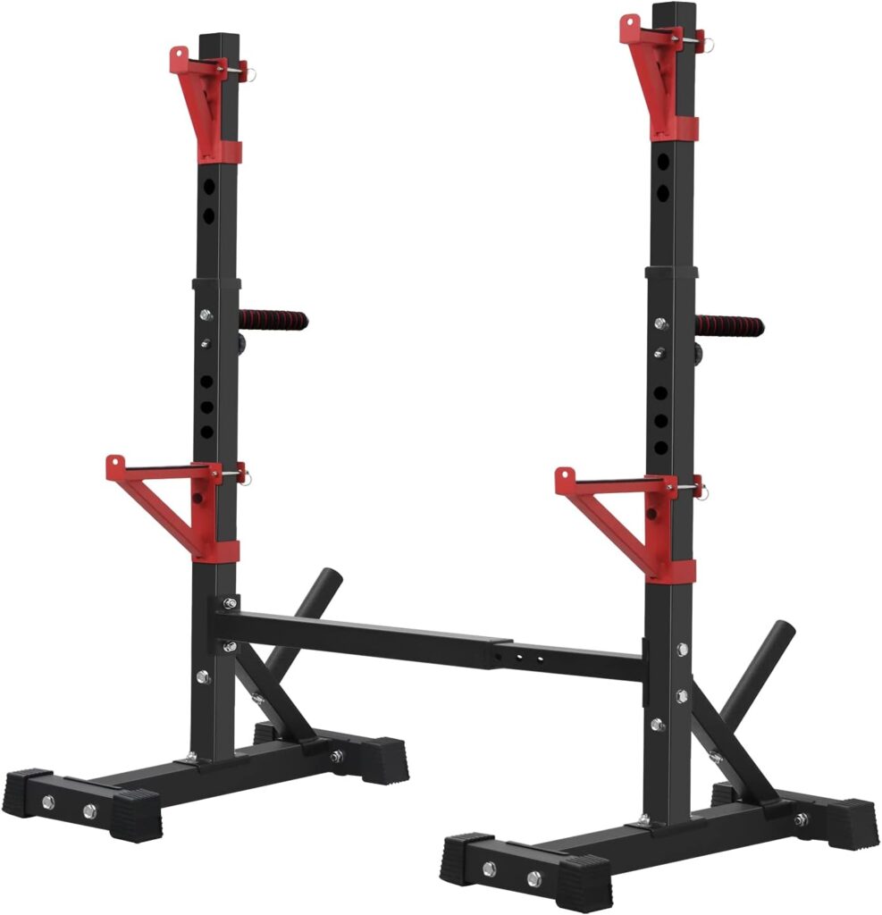 CANPA Squat Rack, Adjustable Barbell Rack Strength Training...