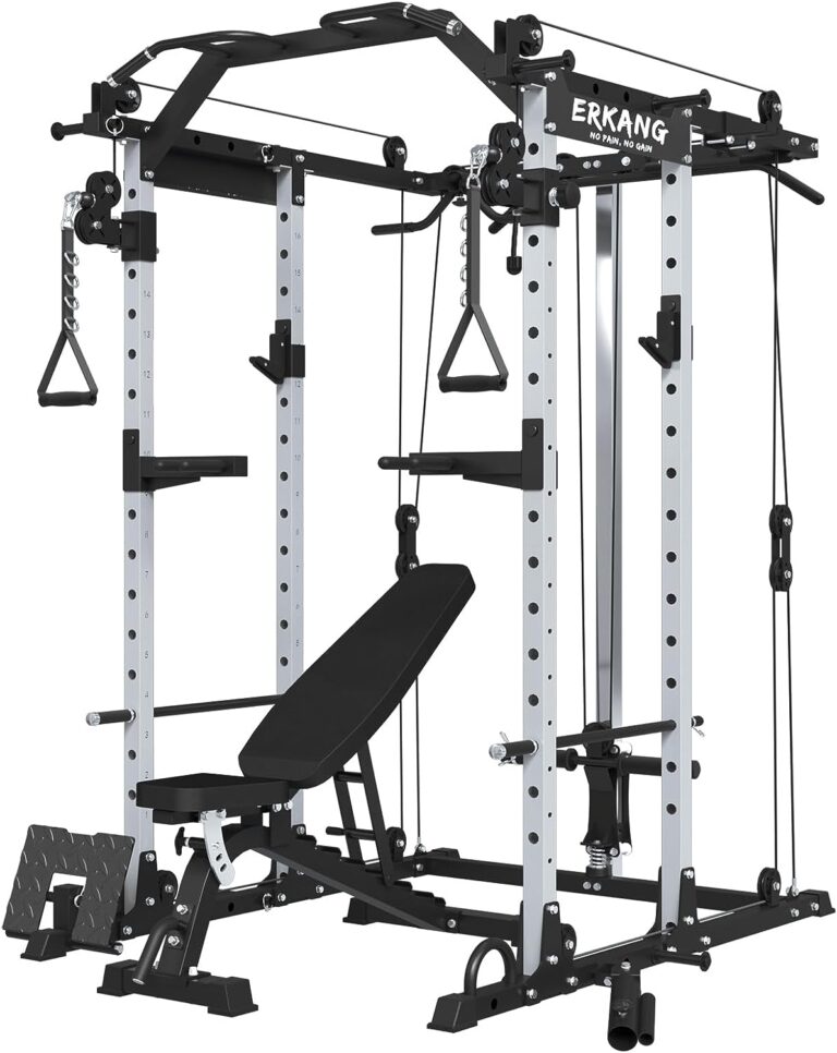 ER KANG Power Cage, 1500LBS Power Rack Cage with Cable...