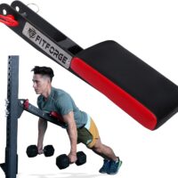 FitForge Adjustable Chest Support Power Rack Attachment - Fits Most Power Racks with 5/8" & 1" Holes - Weight Bench Press Rack & Chest Press Machine Alternative